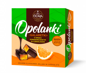 Orange jelly in chocolate