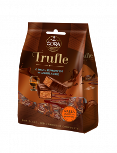 Truffles candies in chocolate