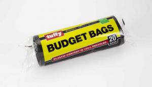 Tuffy Budget Black Refuse Bags 20's - 100% recycled