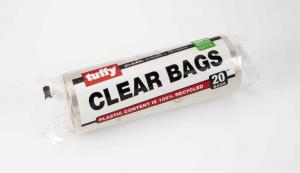 Tuffy Clear Refuse Bags 20's - 100% recycled