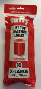 Tuffy White Lift Top Bin Liners Extra Large 10's - 100% recycled