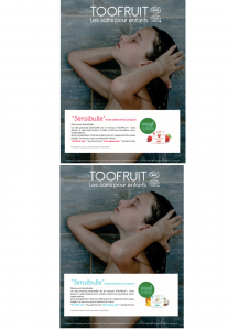 TOOFRUIT Sensibulle - My extra rich dermatological bar - Mon pain dermatologique surgras for kids - Ecocert certified organic