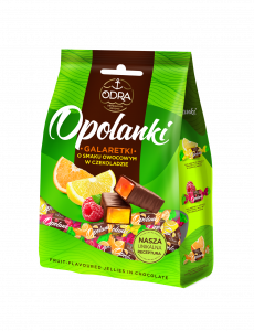 Fruit flavoured jellies in chocolate