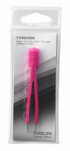 Slant tweezer with silicone comb