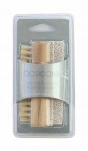 Nail brush with pumice stone