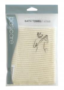 Exfoliating bath towelling