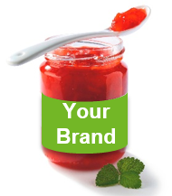 savoury and sweet spreads in glass jars