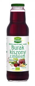 100% sour beetroot with ginger juice 750 ml glass bottle