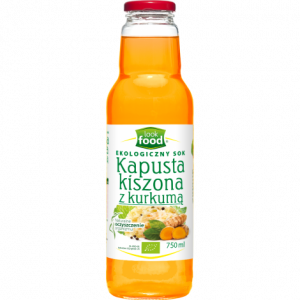 100% sauerkraut with turmeric juice 750 ml glass bottle