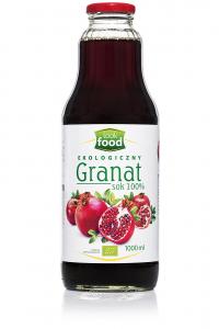 Organic 100% pomegranate juice 1000 ml glass bottle