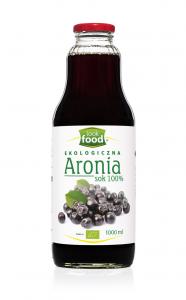 Organic 100% chokeberry juice 1000 ml glass bottle