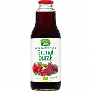 Organic 100% pomegranate with beetroot juice 1000 ml glass bottle
