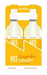 No.1 Living Kombucha Ginger Sugar Free multipack 4 x 330ml