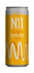 No.1 Living Kombucha Ginger Sugar Free 250ml