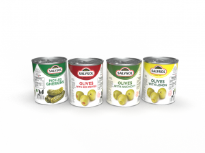 Salysol Tinned snacks MINIBAR LINE. OLIVES AND PICKLES
