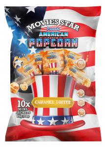 AMERICAN MOVIES STAR  MULTIPACKS POPCORN 10 BAGS X 25g CARAMEL