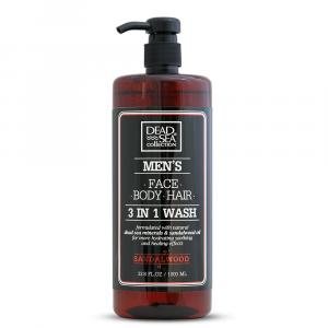 Sandalwood 3 in 1 Face, Hair and Body Wash for Men with Dead Sea Minerals (Copy)