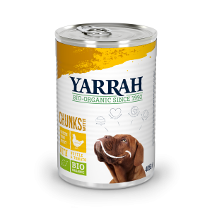 Yarrah organic dog can chunks chicken