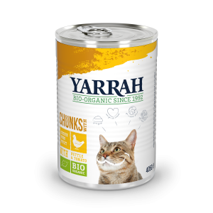 Yarrah organic cat can chunks chicken