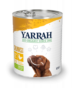 Yarrah organic dog can chunks chicken 820g