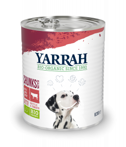 Yarrah organic dog can chunks chicken & beef 820g