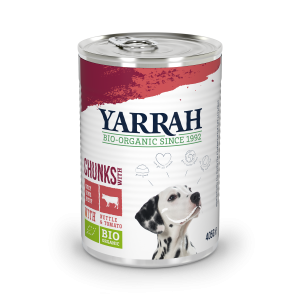 Yarrah organic dog can chunks chicken & beef 405g