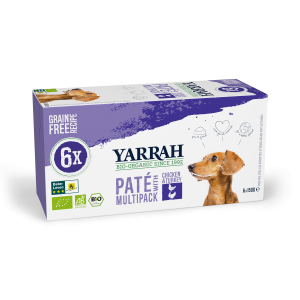 Yarrah organic dog alu multipack pâté grain free chicken & turkey