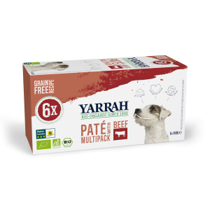 Yarrah organic dog alu multipack pâté grain free beef