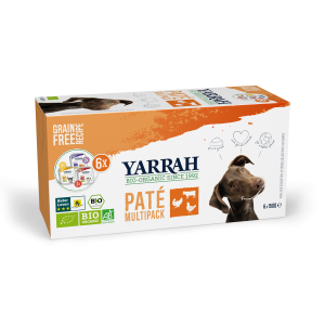 Yarrah organic dog alu multipack pâté grain free mixed (chicken/ chicken & turkey / beef)