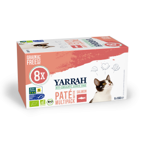 Yarrah organic cat alu multipack pâté grain free salmon (MSC)