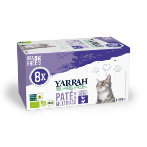 Yarrah organic cat alu multipack pâté grain free chicken & turkey