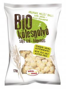 White Snack Organic onion and cheese millet balls 120g
