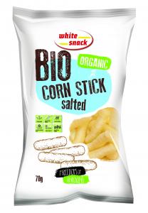 White Snack Organic salty corn sticks 70g