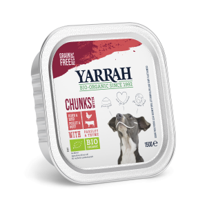 Yarrah organic dog alu chunks grain free chicken & beef