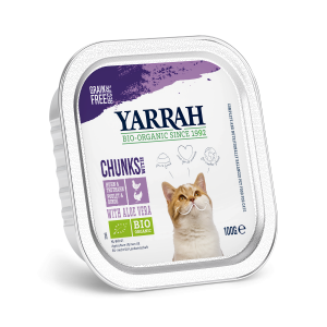 Yarrah organic cat alu chunks grain free chicken & turkey 100g