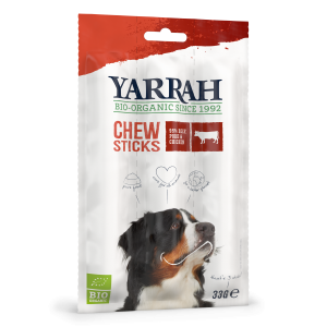 Yarrah organic dog snack chewsticks with beef