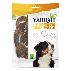 Yarrah organic dog snack dried chicken necks