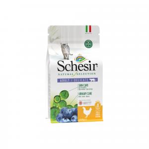 Schesir Dry Natural Selection ADULT/DELICATE RICH IN CHICKEN Complete and balanced dry food for adult cats