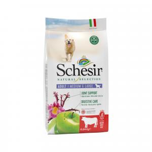 Schesir Dry Natural Selection ADULT/MEDIUM&LARGE RICH IN BEEF Complete and balanced dry food for medium and large-sized adult dogs