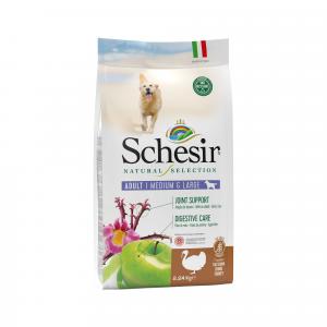 Schesir Dry Natural Selection ADULT/MEDIUM&LARGE RICH IN TURKEY Complete and balanced dry food for medium and large-sized adult dogs