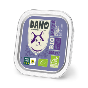 DANO Organic grain-free cat pâté with chicken and turkey