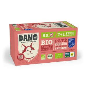 DANO Organic grain-free with MSC salmon - VALUE PACK 7+1