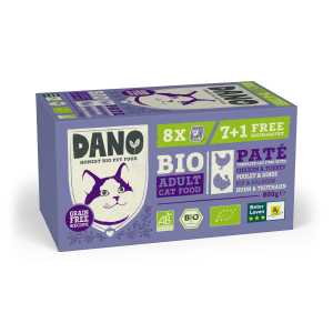 DANO organic pâté with chicken & turkey - VALUEPACK 7+1