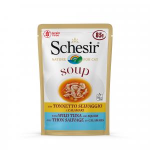 Schesir Soup - with Tuna and Squid Complementary food for adult cats