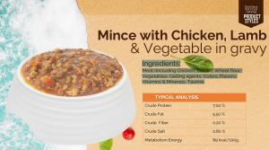Mince with Chicken, Lamb & Vegetable in gravy