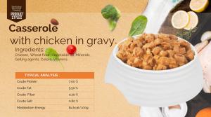 CASSEROLE with chicken in gravy