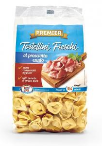 Tortellini filled with raw ham