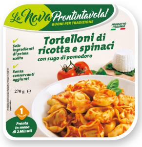Tortelloni ricotta and spinach with tomato sauce