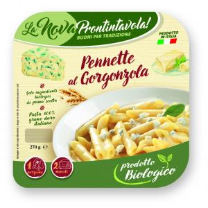 Organic Pennette with Gorgonzola cheese