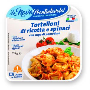 Tortelloni ricotta and spinach with tomato sauce